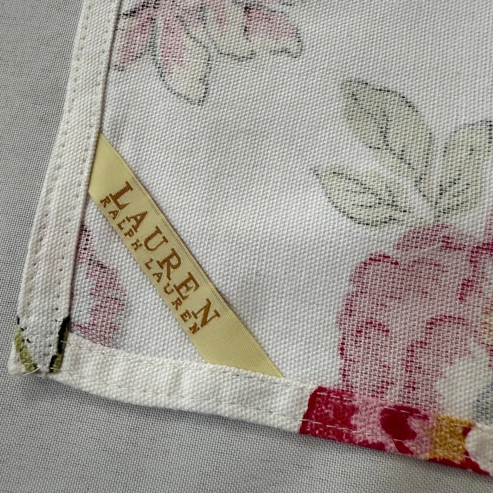 Lauren Ralph Lauren Set of 7 Daniella Floral Cotton Napkin 20x19 Vintage Cottage